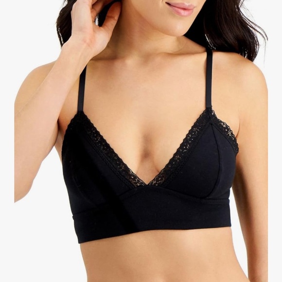 Core Bralette in black Lace Trim Bralette - Picture 1 of 3